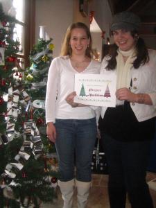 Smith and member Clare Meccariello promote Project Abolition by participating in the RSCO Christmas Tree Contest